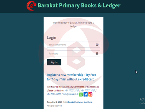 Barakat Primary Books & Ledger / Barakat Software Solutions